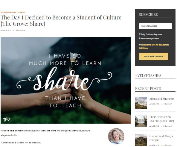 velvet ashes, blog, missionary, culture shock