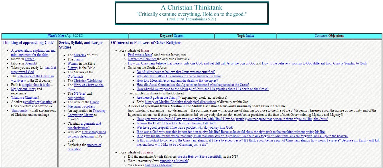 thinktank, christian, missionary, apologetics